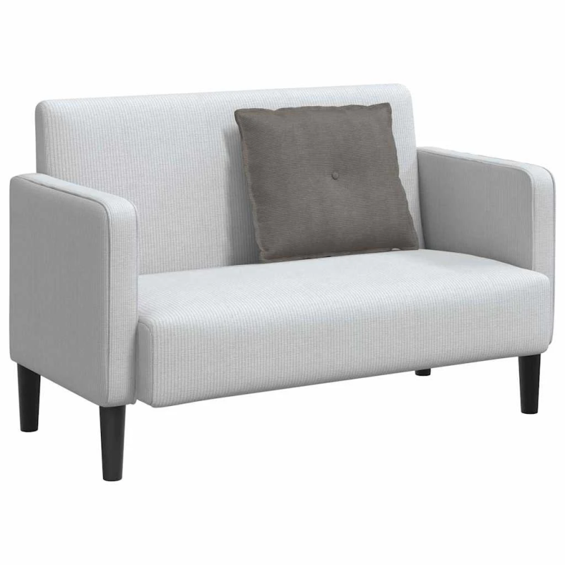 vidaXL Atpakaļ spilvens Gaiši pelēks 60 x 50 cm Korduroja audums