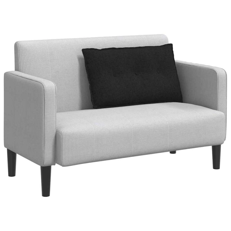 vidaXL Atpakaļ spilvens Melna 80 x 19 x 50 cm audums