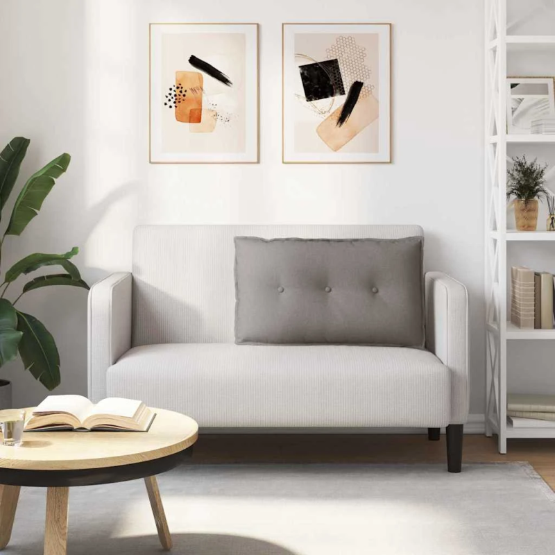 vidaXL Atpakaļ spilvens Pelēkbrūna 80 x 19 x 50 cm audums