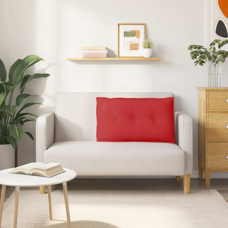 vidaXL Atpakaļ spilvens Sarkana 80 x 19 x 50 cm audums