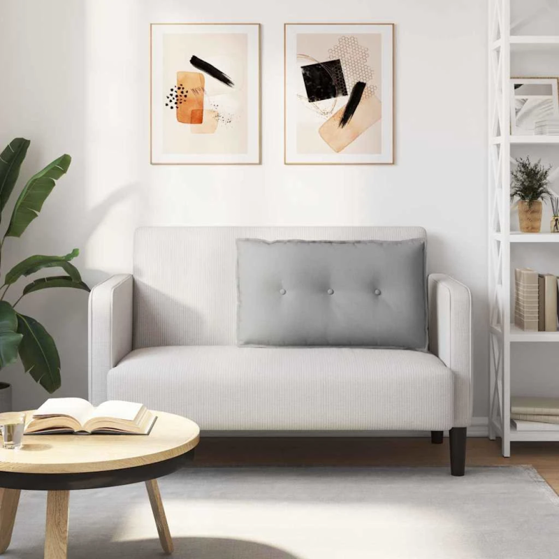 vidaXL Atpakaļ spilvens Mākoņu pelēka 80 x 19 x 50 cm audums