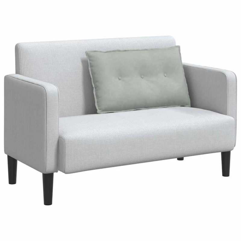 vidaXL Atpakaļ spilvens Gaiši pelēks 80 x 50 cm Korduroja audums