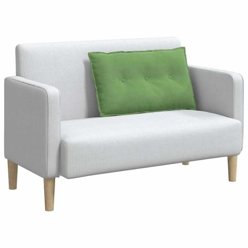 vidaXL Atpakaļ spilvens Gaiši zaļa 80 x 50 cm Korduroja audums