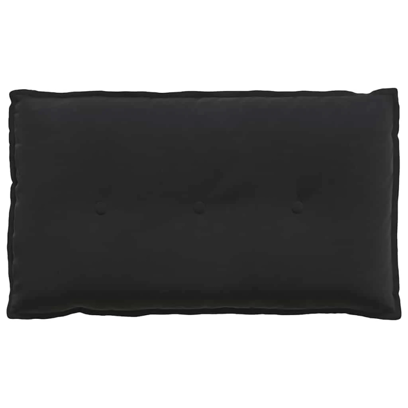 vidaXL Atpakaļ spilvens Melna 80 x 50 cm Korduroja audums