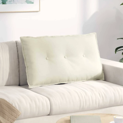 vidaXL Atpakaļ spilvens Krēmkrāsa 80 x 50 cm Korduroja audums