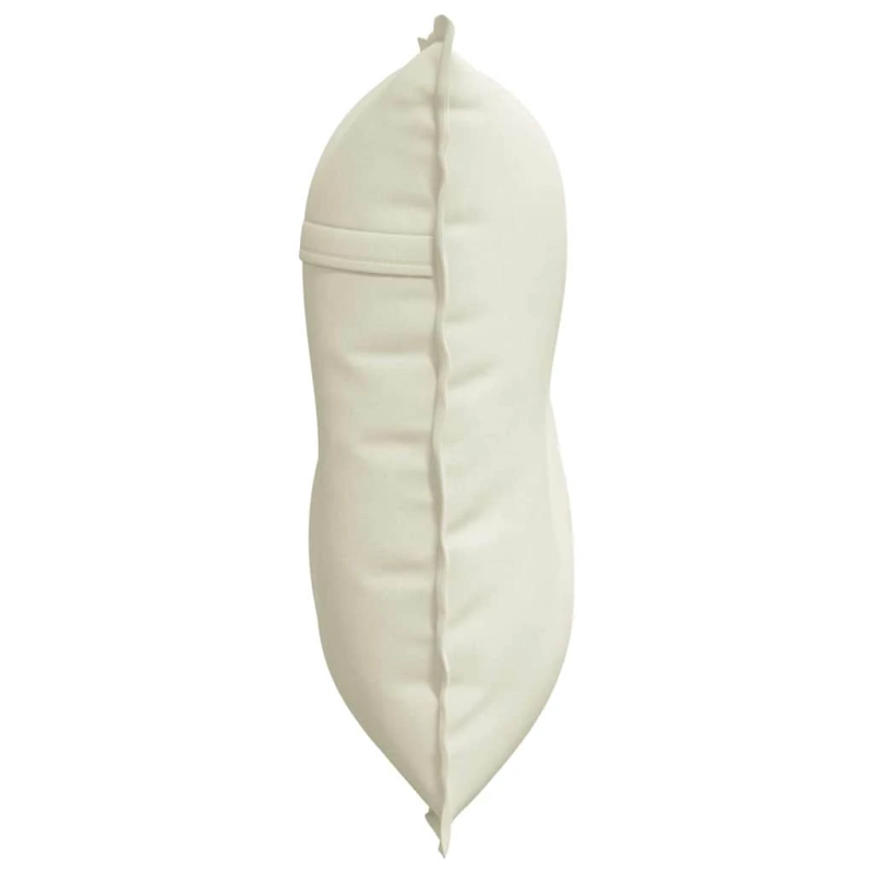 vidaXL Atpakaļ spilvens Krēmkrāsa 80 x 50 cm Korduroja audums