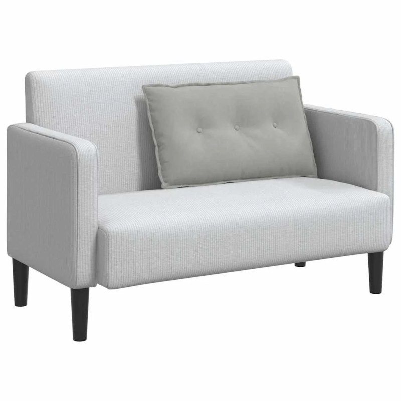 vidaXL Atpakaļ spilvens Gaiši pelēks 80 x 50 cm Mikrofibra