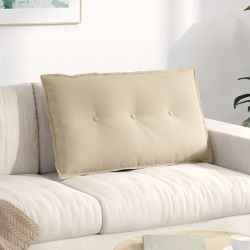 vidaXL Atpakaļ spilvens Krēmkrāsa 80 x 50 cm Mikrofibra