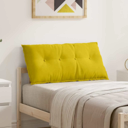 vidaXL Atpakaļ spilvens Dzeltena 100 x 50 cm Korduroja audums