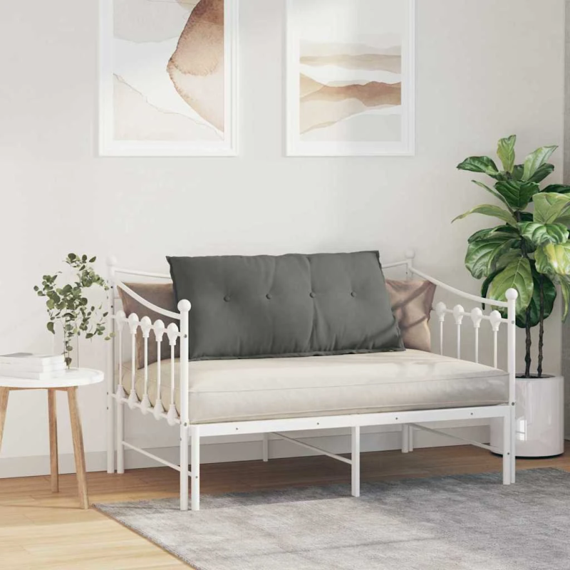 vidaXL Atpakaļ spilvens Tumši pelēks 100 x 50 cm Mikrofibra