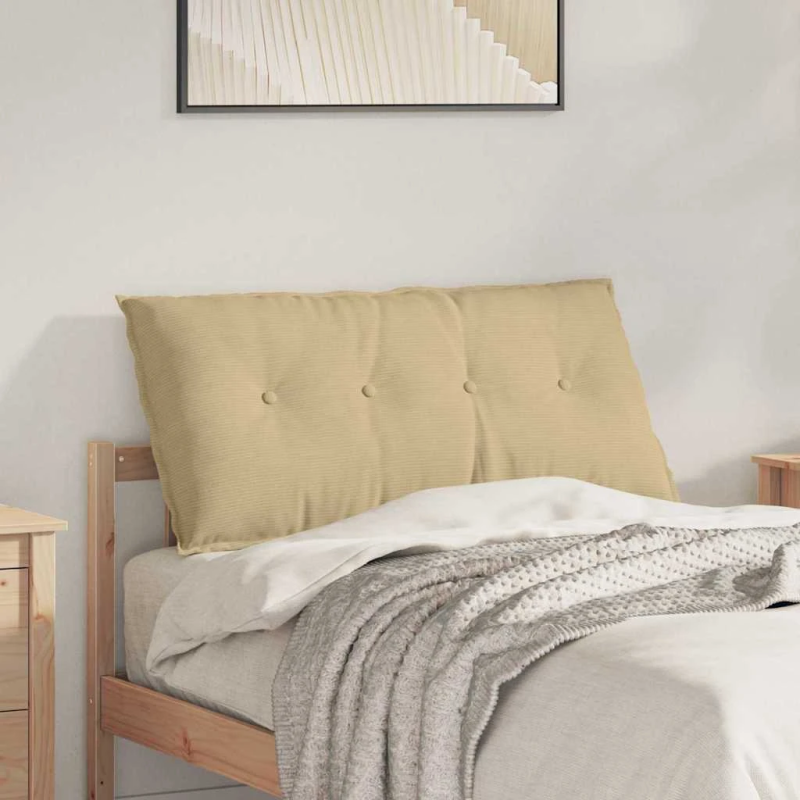 vidaXL Atpakaļ spilvens Pelēki zaļa 100 x 50 cm Korduroja audums