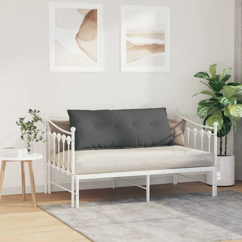 vidaXL Atpakaļ spilvens Tumši pelēks 120 x 19 x 50 cm audums