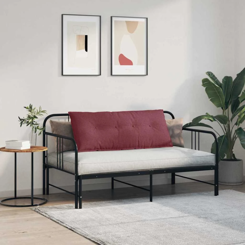 vidaXL Atpakaļ spilvens Vīna sarkans 120 x 19 x 50 cm audums