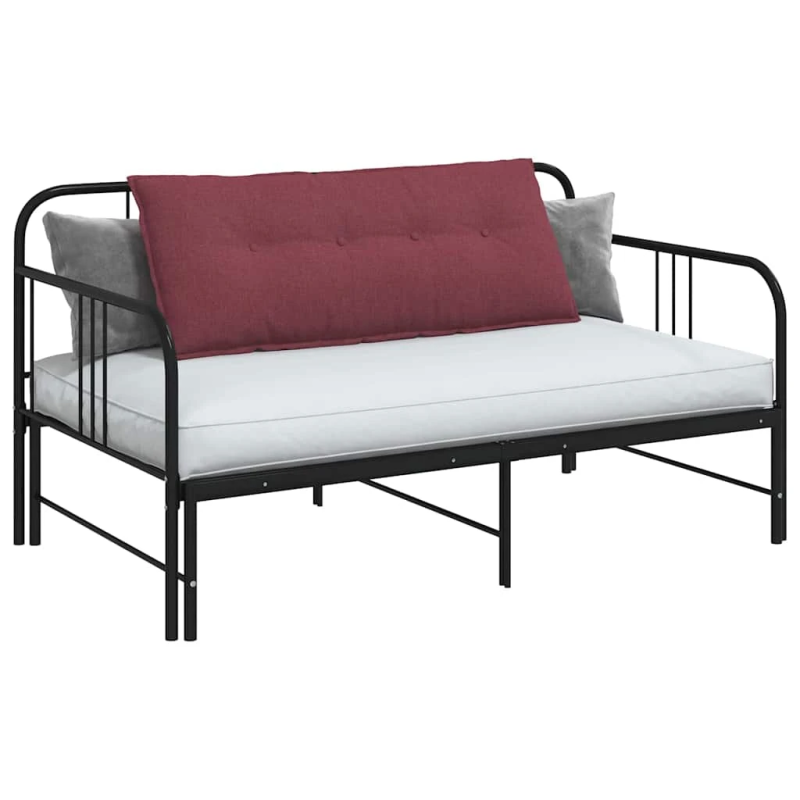 vidaXL Atpakaļ spilvens Vīna sarkans 120 x 19 x 50 cm audums