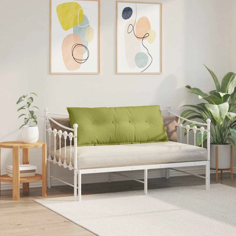 vidaXL Atpakaļ spilvens Gaiši zaļa 120 x 19 x 50 cm audums