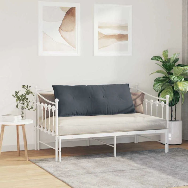 vidaXL Atpakaļ spilvens Tumši pelēks 120 x 50 cm Korduroja audums