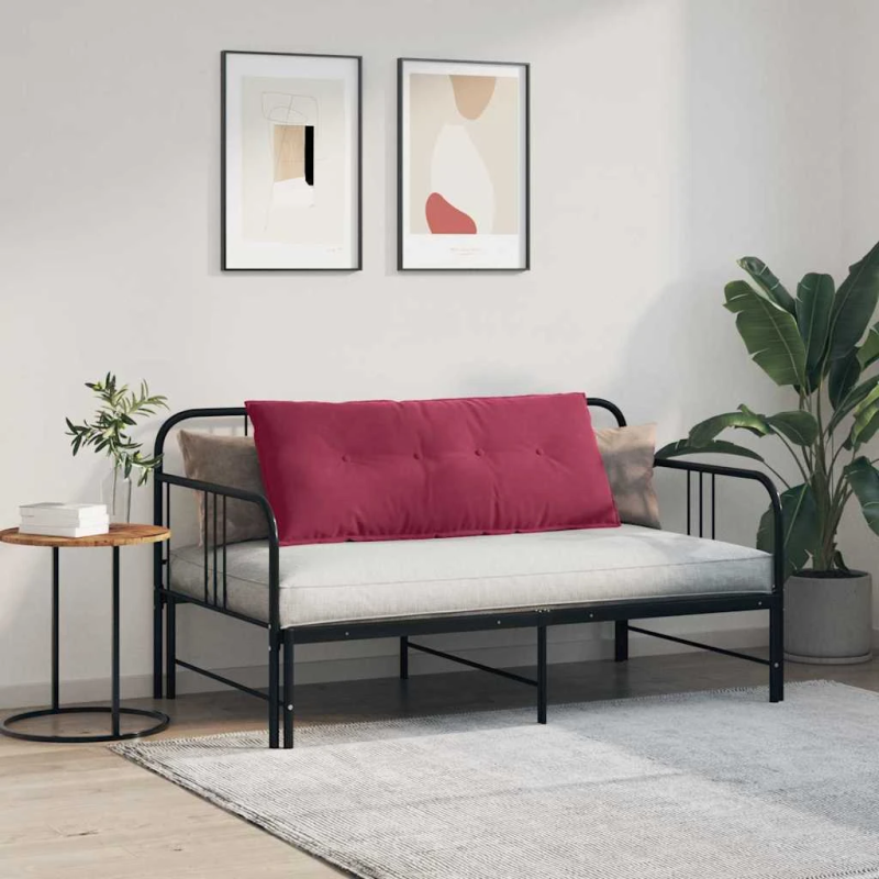 vidaXL Atpakaļ spilvens Vīna sarkans 120 x 50 cm Korduroja audums