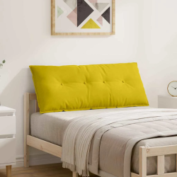vidaXL Atpakaļ spilvens Dzeltena 120 x 50 cm Korduroja audums