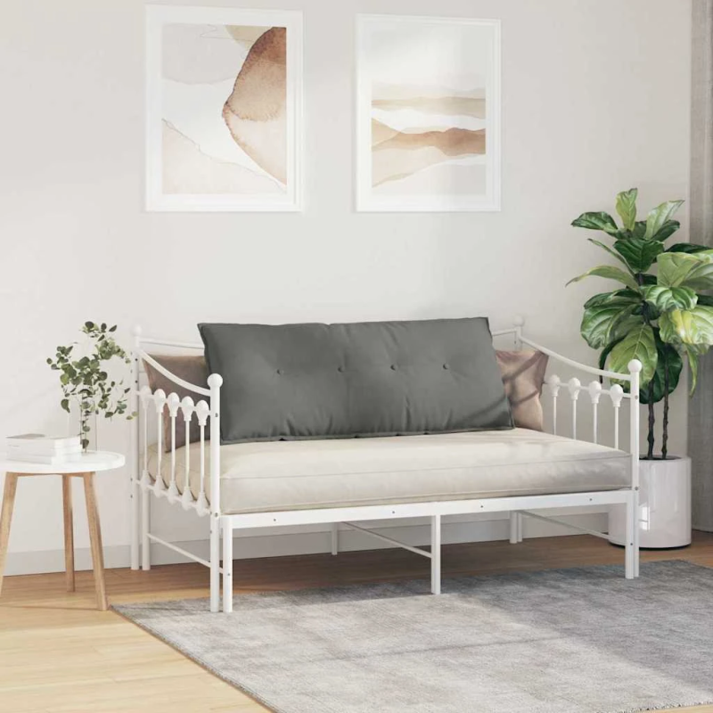 vidaXL Atpakaļ spilvens Tumši pelēks 120 x 50 cm Mikrofibra