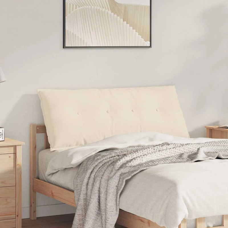 vidaXL Atpakaļ spilvens Bēša 120 x 50 cm Mikrofibra