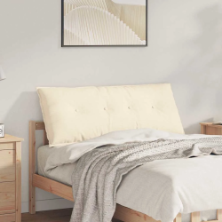 vidaXL Atpakaļ spilvens Krēmkrāsa 120 x 50 cm Korduroja audums