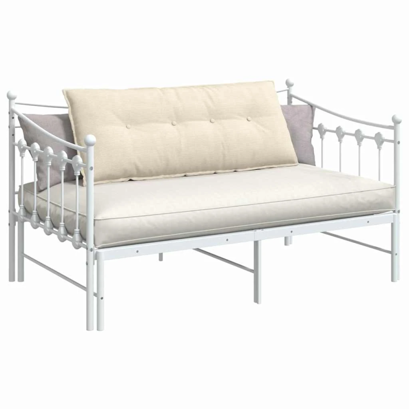 vidaXL Atpakaļ spilvens Krēmkrāsa 120 x 50 cm Korduroja audums