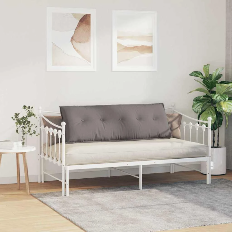 vidaXL Atpakaļ spilvens Pelēkbrūna 140 x 19 x 50 cm audums