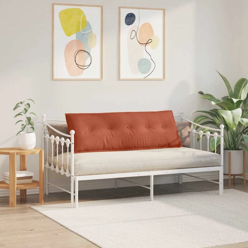 vidaXL Atpakaļ spilvens Sarkans oranžs 140 x 50 cm Korduroja audums