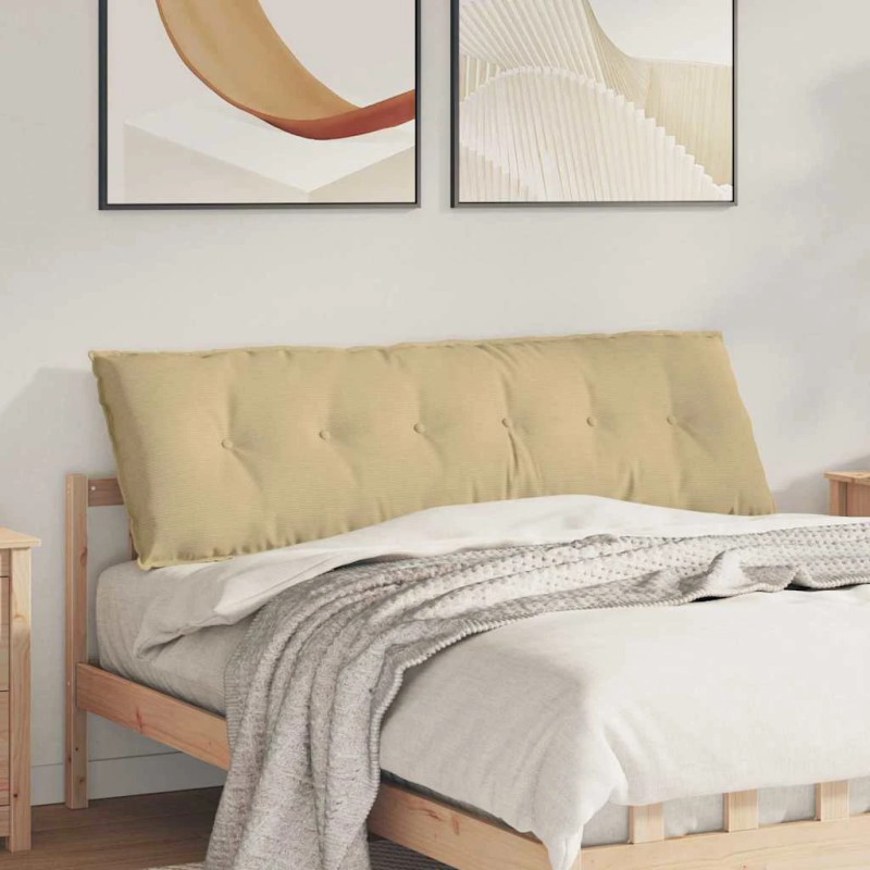 vidaXL Atpakaļ spilvens Pelēki zaļa 160 x 50 cm Korduroja audums