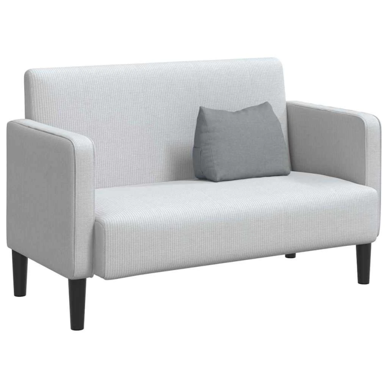 vidaXL Atpakaļ spilvens Gaiši pelēks 45 x 20 x 35 cm audums