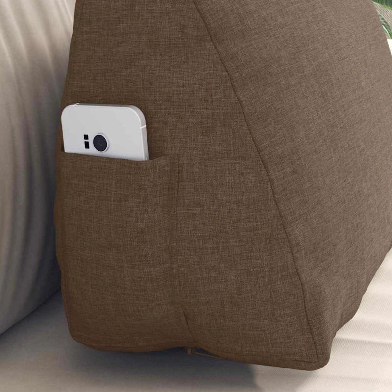 vidaXL Atpakaļ spilvens Brūna 45 x 20 x 35 cm audums