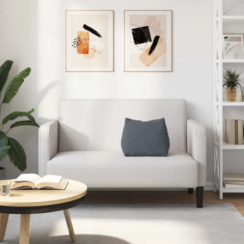 vidaXL Atpakaļ spilvens Tumši pelēks 45 x 20 x 35 cm Korduroja audums