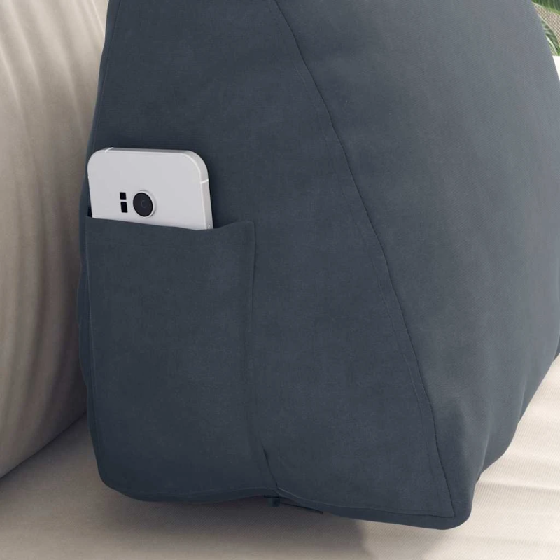 vidaXL Atpakaļ spilvens Tumši pelēks 45 x 20 x 35 cm Korduroja audums