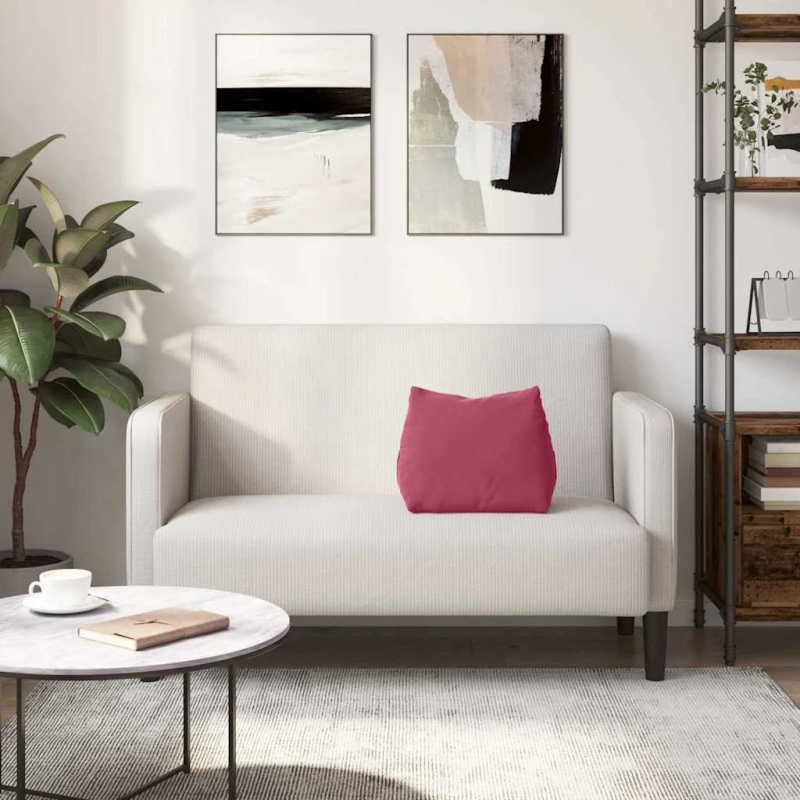 vidaXL Atpakaļ spilvens Vīna sarkans 45 x 20 x 35 cm Korduroja audums