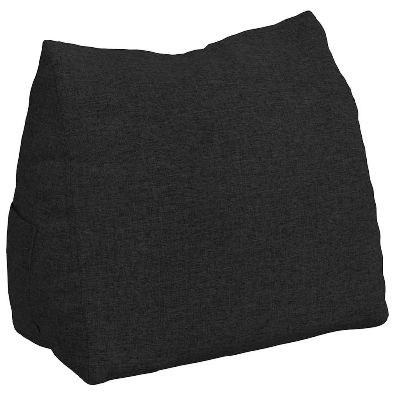 vidaXL Atpakaļ spilvens Melna 60 x 20 x 50 cm audums
