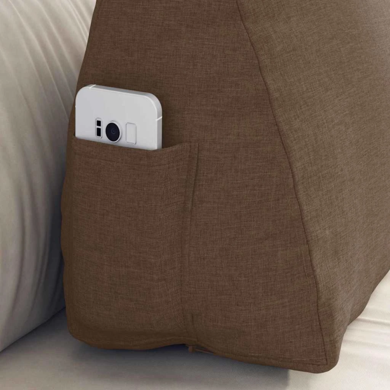 vidaXL Atpakaļ spilvens Brūna 60 x 20 x 50 cm audums