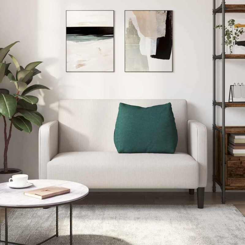 vidaXL Atpakaļ spilvens Tumši zaļš 60 x 20 x 50 cm audums