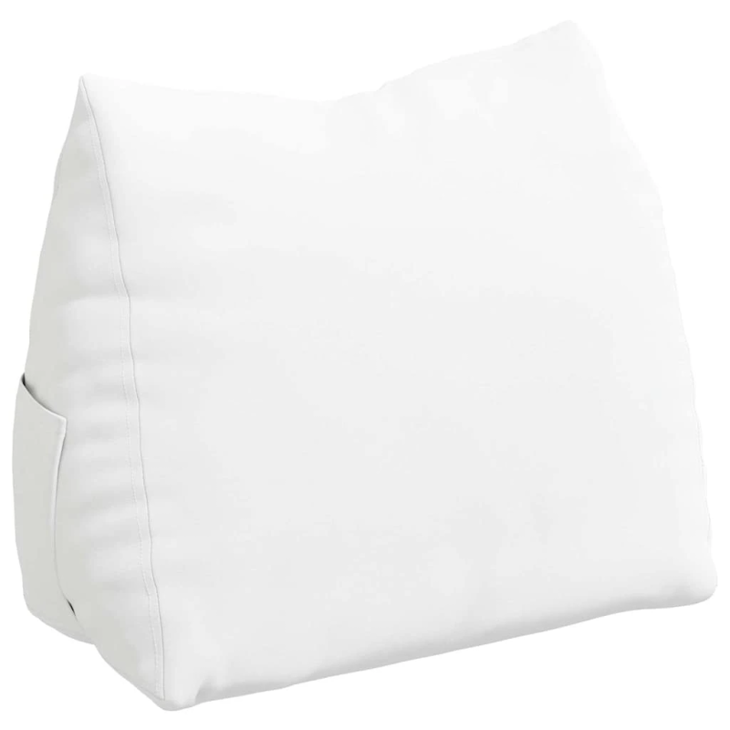 vidaXL Atpakaļ spilvens Balts 60 x 20 x 50 cm audums