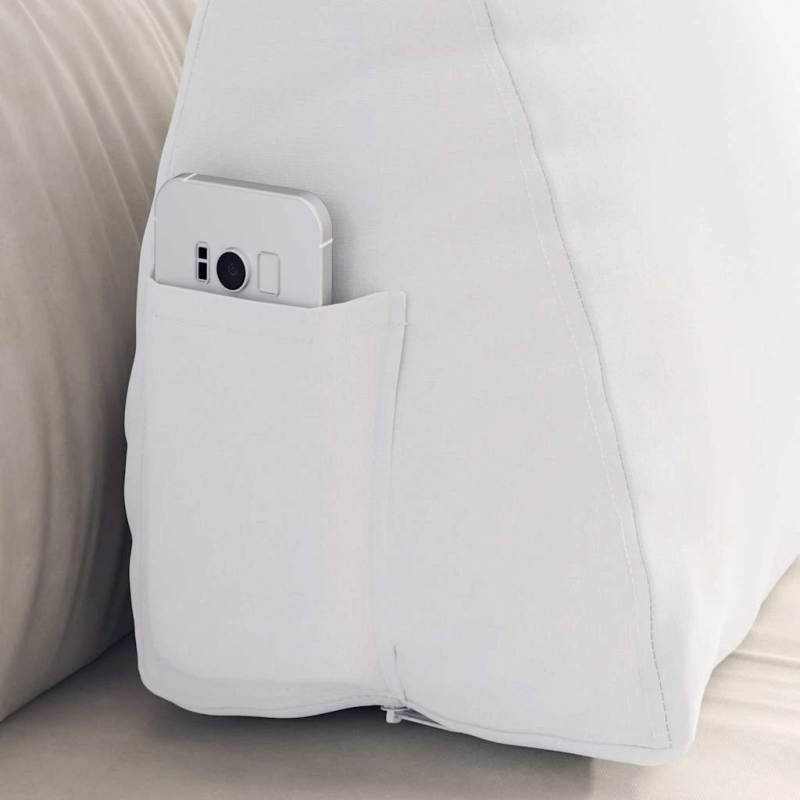 vidaXL Atpakaļ spilvens Balts 60 x 20 x 50 cm audums