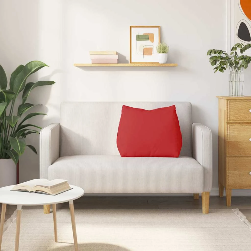 vidaXL Atpakaļ spilvens Sarkana 60 x 20 x 50 cm audums