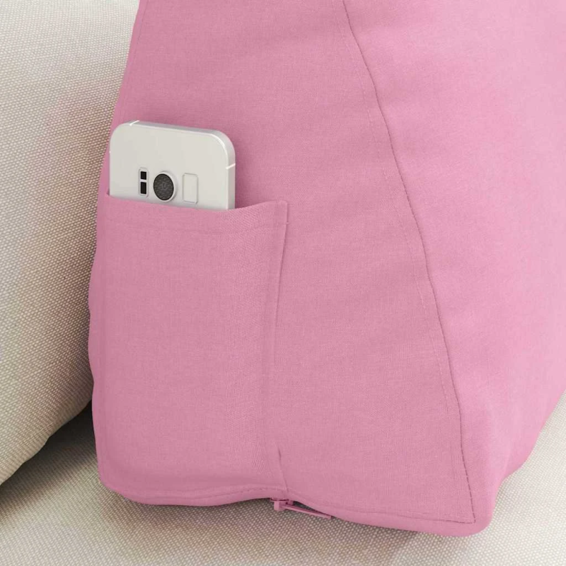 vidaXL Atpakaļ spilvens Rozā 60 x 20 x 50 cm audums