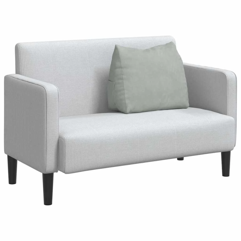 vidaXL Atpakaļ spilvens Gaiši pelēks 60 x 20 x 50 cm Korduroja audums