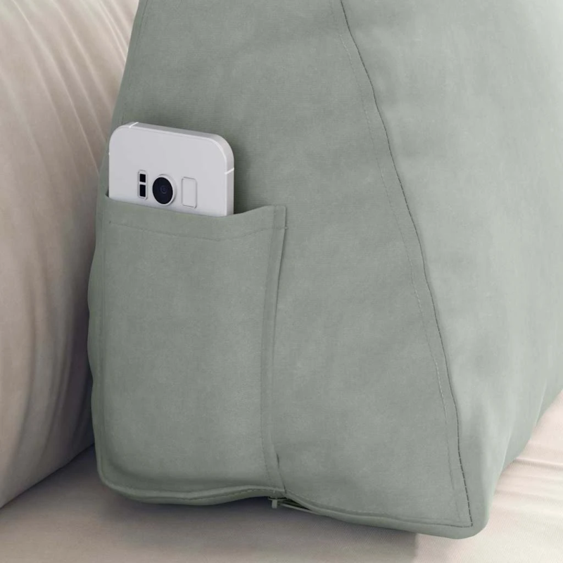 vidaXL Atpakaļ spilvens Gaiši pelēks 60 x 20 x 50 cm Korduroja audums