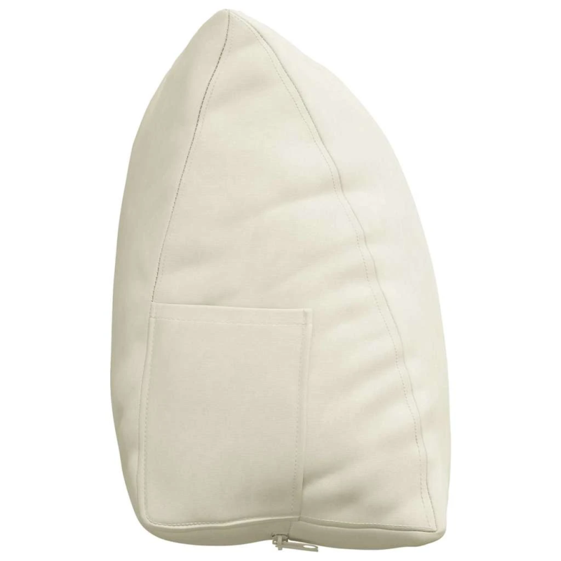 vidaXL Atpakaļ spilvens Krēmkrāsa 60 x 20 x 50 cm Korduroja audums