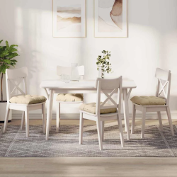 vidaXL Sēdvietas spilventiņi 4 pcs Krēmkrāsa 40 x 40 cm Mikrofibra