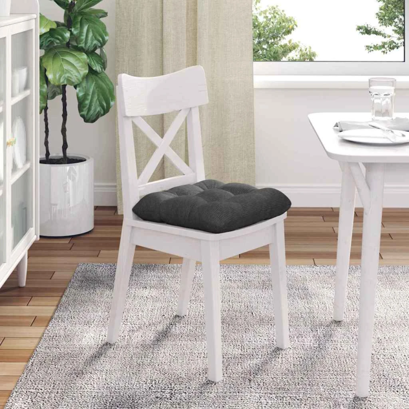 vidaXL Sēdvietas spilventiņi 4 pcs Tumši pelēks 40 x 40 cm