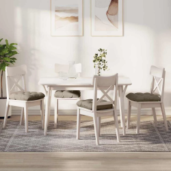 vidaXL Sēdvietas spilventiņi 4 pcs Pelēkbrūna 45 x 45 cm Mikrofibra