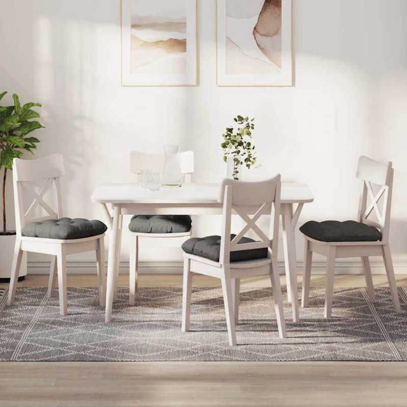 vidaXL Sēdvietas spilventiņi 4 pcs Gaiši pelēks 45 x 45 cm