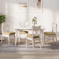 vidaXL Sēdvietas spilventiņi 4 pcs Pelēki zaļa 45 x 45 cm