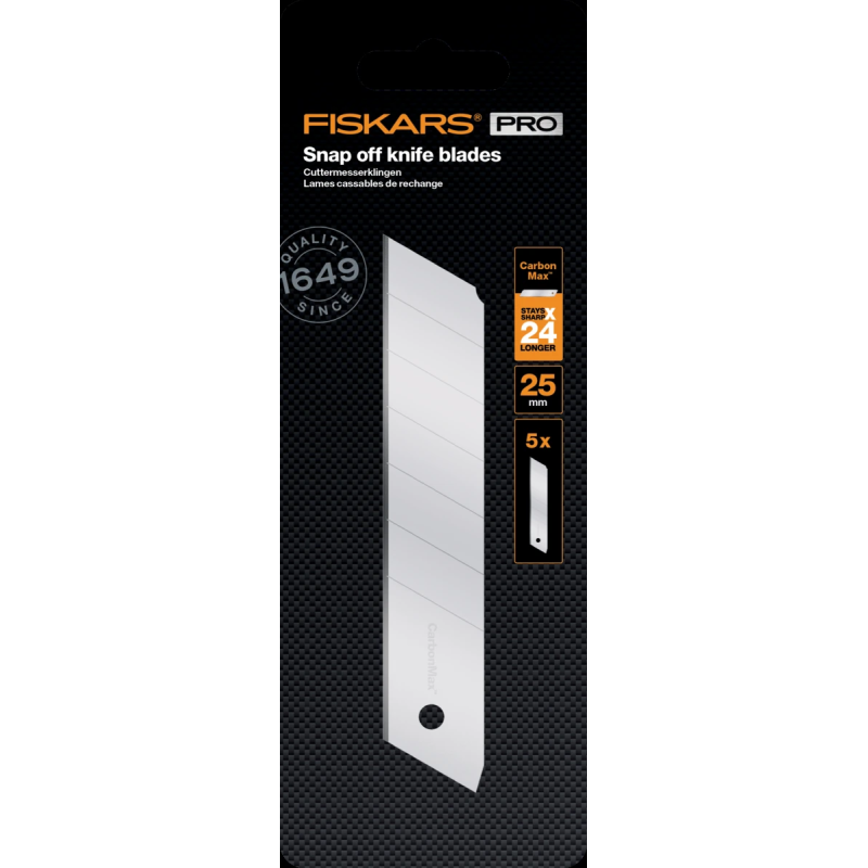 Carbonmax darba naža asmeņi 25mm 5gab.